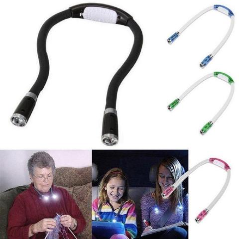 Convenient Flexible Handsfree Led Neck Hug Light Book Reading Lamp Novelty Led Flash Night Light Camping Light Home Bedroom ► Photo 1/6