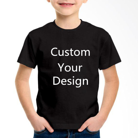 Custom Your Design Children Black White Blue T shirts DIY Print Kids Cotton T-shirts Baby Boys/Girls Tops,Contact Seller Frist ► Photo 1/6