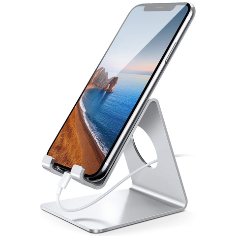 Universal Metal Tablet Cell Phone Stand, Phone Dock: Cradle Holder Stand Compatible with Switch, for iPhone E-Reader (4-13'') ► Photo 1/6