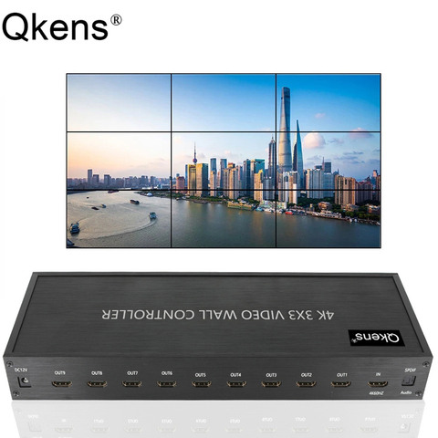 4K 3x3 HDMI Video Wall Controller Screen Stitching Processor Splicer 3x2 2x2 3x1 1x3 2x3 4x2 2x4 9 TVs Display Video Controller ► Photo 1/6