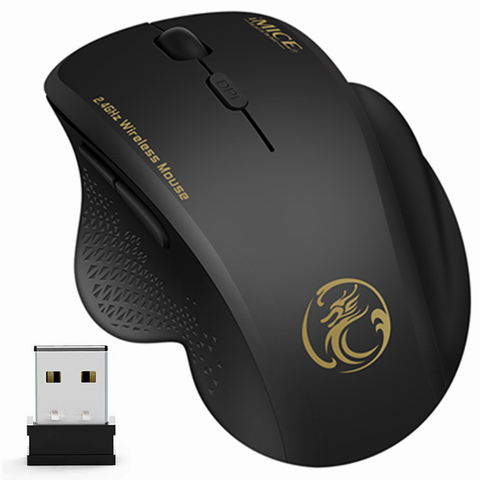 Wireless Mouse Computer Mouse for PC Laptop 6 Button Wireless Mouse Optical Mause Ergonomic Mice with USB Receiver for Computer ► Photo 1/6