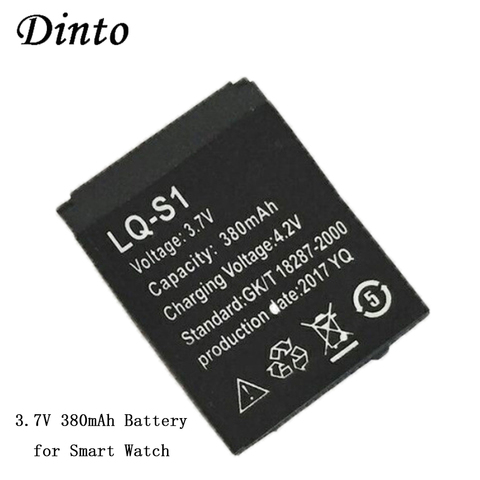 380mAh 3.7V Smart Watch Battery LQ-S1 LQS1 LQ S1 Replacement Smartwatch Batteries for V8 X6 QW09 DZ09 W8 GT08 AB-S1 LQ-A1 ► Photo 1/4