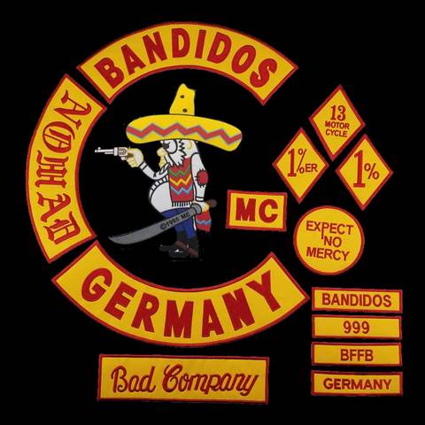 Bandidos MC Embroidered Patch Iron On Jacket Leather Vest Rider Punk Full Large Size Patch ► Photo 1/6