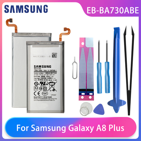 Original Samsung Galaxy A8 Plus A8+ 2022 SM-A730 A730F A730DS Phone Battery EB-BA730ABE 3500mAh Samsung Batteries Free Tools ► Photo 1/6