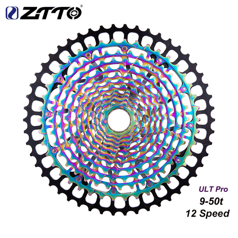 ZTTO MTB 12Speed 9-50T Cassette Ultimate pro 12S 50T XD Cassette Rainbow 375g ULT pro Sprocket Ultralight 12V 1299 k7 For xd hub ► Photo 1/6