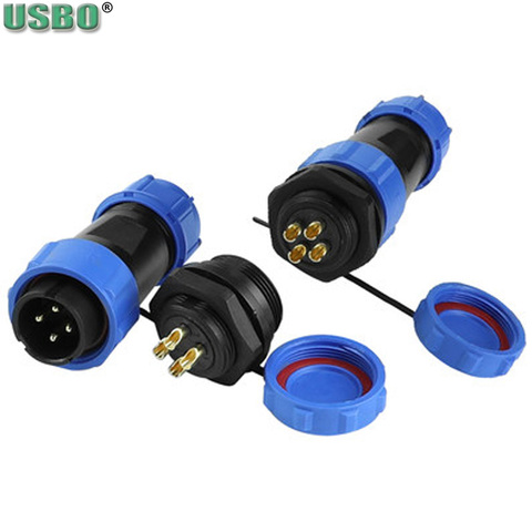 New Waterproof IP68 Gold SP16 2p 3p 4p 5p 6p 7p 9pin Core Rear Nut Male Female Air Outlet Opening plug socket aviation connector ► Photo 1/6