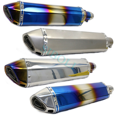 Exhaust Ak Motorcycle 51mm Inlet 470mm Long Muffler Pipe Stainless Steel escape moto For YAMAHAA KAWASAKII HONDAA R1 R3 ► Photo 1/6