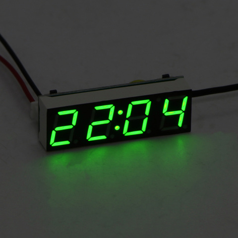 Car Electric Clock Digital Timer LED Temperature Auto Replacement Parts Thermometer Voltmeter LED Display Green Blue Red Light ► Photo 1/6