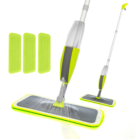 Spray Mop With Reusable Microfiber Pads 360 Degree Metal Handle Mop For Home Kitchen Laminate Wood Ceramic Tiles Floor Cleaning ► Photo 1/6