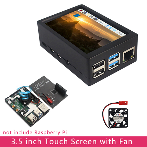 Raspberry Pi 4 B 3.5 inch Touchscreen 480x320 LCD with Cooling Fan Heat Sinks ABS Case for Raspberry Pi 4 Model B or 3B+/3B ► Photo 1/6