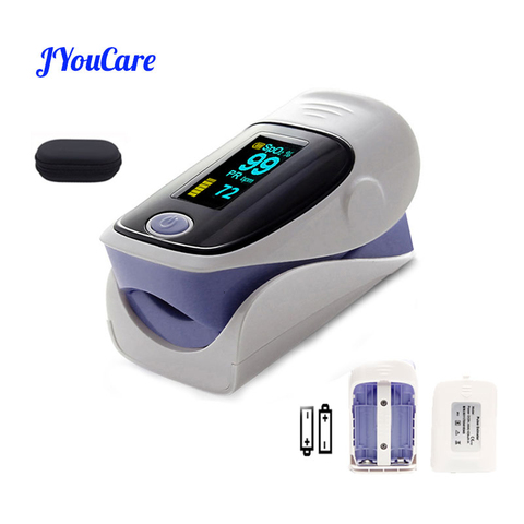 JYHealth Digital finger oximeter OLED pulse pulsioximetro SPO2 PR health alarm Fingertip oximetro de dedo & case family health ► Photo 1/6