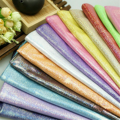 150cm*50/100cm Glitter Laser Polyester Fabric Iridescent Holographic Wedding Party Clothing Background Decor Material DIY ► Photo 1/6