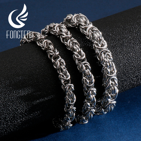 Fongten Wholesale Stainless Steel Chain Bracelet Men Irregular Cool Armband Bracelets Male Jewelry ► Photo 1/6