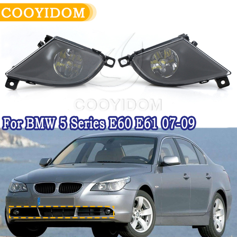 Car Front Bumper Grille Driving Fog Light Lamp Replacement For BMW 5 Series E60 E61 520d 520i 523li 525li 530li 2007 2008 2009 ► Photo 1/6