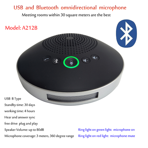 A212B audio conference equipment USB Bluetooth microphone for Skype meeting ► Photo 1/6