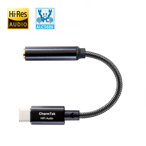 HIFI DAC Earphone Amplifier USB Type-C to 3.5mm audio adapter Build in Realtek ALC5686 Codec ► Photo 1/6