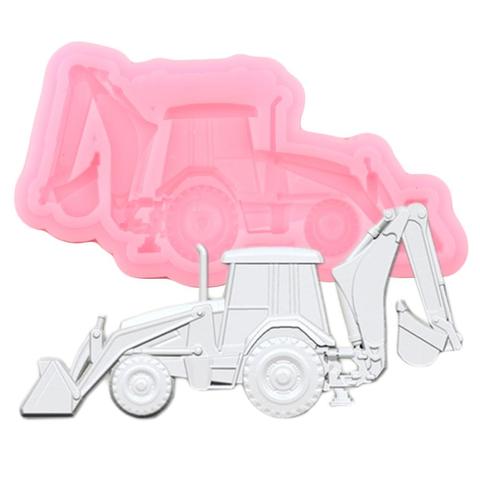 3D Car Cake Border Silicone Molds Excavator Fondant Mould Baby Birthday Cake Decorating Tools Candy Chocolate Gumpaste Moulds ► Photo 1/6