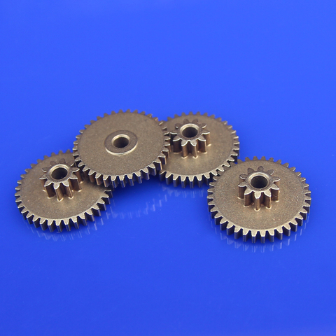 19mm Metal Duplicate Gear 10 Tooth 0.6M / 36 Teeth 0.5 Modulus Inner Hole 2mm Reduction Gears ► Photo 1/3