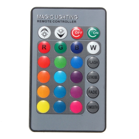 1Pcs 24 Keys Mini RGB IR Wireless Remote Controller For Globe Bulbs RGB Light Lamp LED Strip Lights Without Battery ► Photo 1/6