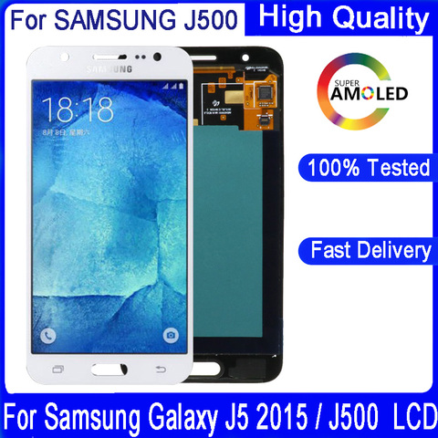 Original 5.0 inch For SAMSUNG Galaxy J5 2016 J500 J500H J500FN J500F J500M SUPER AMOLED LCD Touch Digitizer Assembly  Assembly ► Photo 1/6