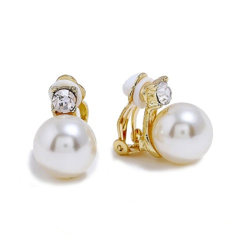 Korean Imitation Pearls Ear Ring For Women Girl Trendy Small Clip Earrings NO Piercing Gold Metal Wedding Jewelry Bijoux ► Photo 1/6