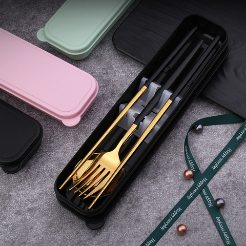 TUUTH Dinner Set Cutlery Stainless Steel Tableware Knife Fork Spoon Dinnerware Set with Box Western Dinner Tools ► Photo 1/6