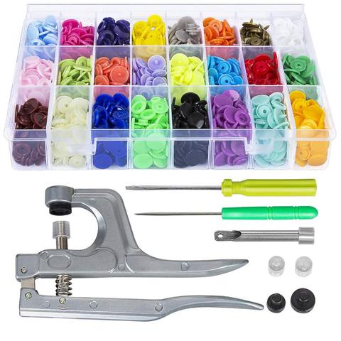 T5 Snap Button Kit - Snap Fastener Kit with Tools for Fabric Sewing Clothes  360 Sets