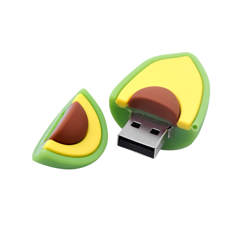 Cartoon Fruit USB Flash Drive 32GB Cute Lemon Pendrives2.0 Avocado Storage Disk Memory Stick Real Capacity 64GB Funny Gift 128MB ► Photo 1/6