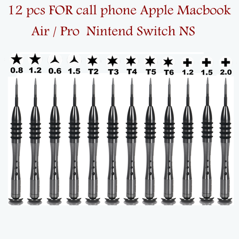 Professional Maintenance Screwdriver Y0.6 Y1.5 Y2.0 Pentalobe 0.8 T2 Bits Screwdrivers Set P5 FOR NS Apple Macbook Air ► Photo 1/6