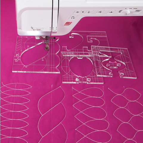 new ruler border sampler template set for sewing machine can create beautiful borders 1 set =4pcs #RL-04W ► Photo 1/6