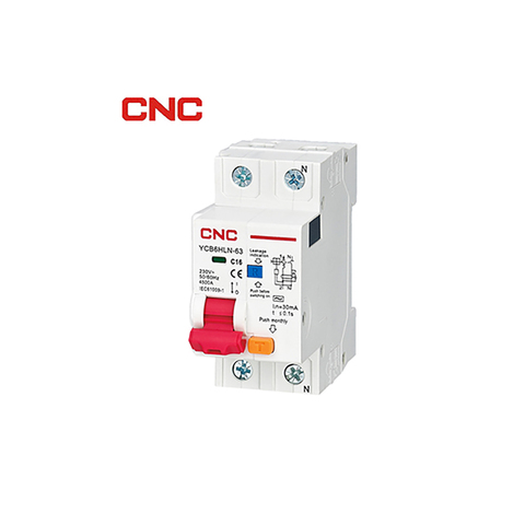 CNC 1P+N 230V Phase-neutral RCBO MCB 30mA Residual Current Circuit Breaker with Over Current Protection 6-63A 36mm YCB6HLN-63 ► Photo 1/2