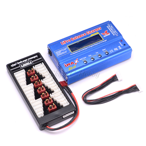 IMAX B6 80W Power LCD Screen Digital RC Lipo NiMh Battery Balance Charger + B6 AC Lipo Charging 2-6S XT60 / T Plug Adaptor Board ► Photo 1/6