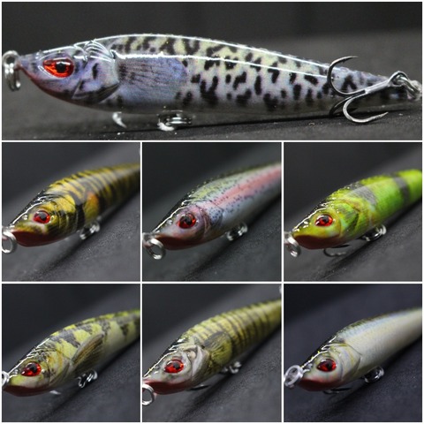 wLure 8cm 14.5g RealSkin Lifelike Painting Minnow Jigging Hard Bait Heavy Sinking Long Casting Epoxy Coating Fishing Lure HM708 ► Photo 1/6