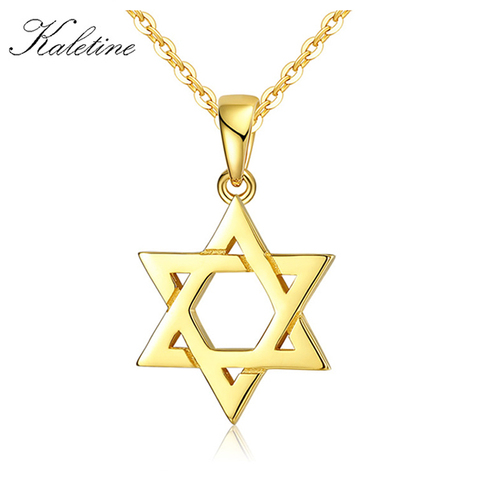 Jewish Magen Star of David Sterling 925 Silver Necklace Women Men Israel Judaica Hebrew Jewelry Hanukkah Pendants Gold Color ► Photo 1/6