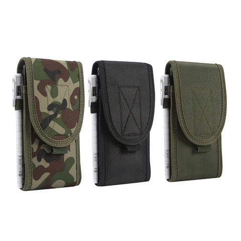 New Universal Phone Pouch Holster Waist Bag Army Tactical Military nylon belt For SAMSUNG For iphone for iphone 12 pro max Case ► Photo 1/6
