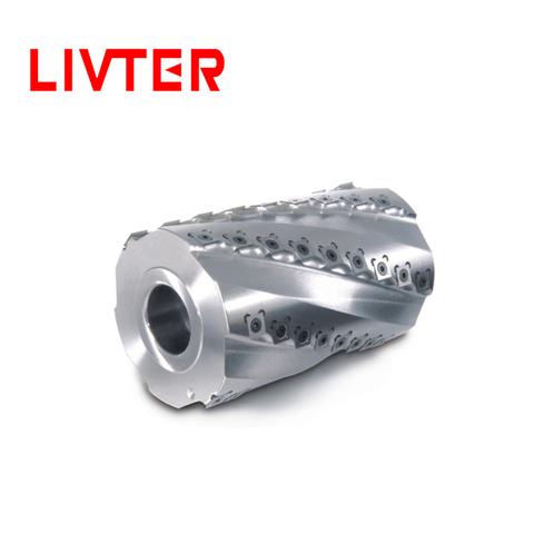 LIVTER high speed steel shaft planer blade machine wood spiral cutter head for planer thicknesser with polished tungsten carbide ► Photo 1/4