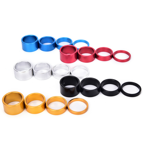 4Pcs/set  Aluminum Bike Gasket Headset Washer Mountain Bicycle Front Fork Washer Bike Stem Handlebar Spacers Ring Gasket ► Photo 1/5