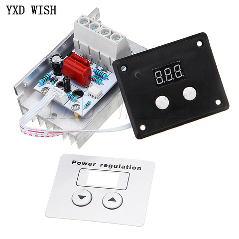 AC 220V 10000W SCR Digital Control Electronic Voltage Regulator Speed Control Dimmer Thermostat + Digital Meters Power Supply ► Photo 1/5