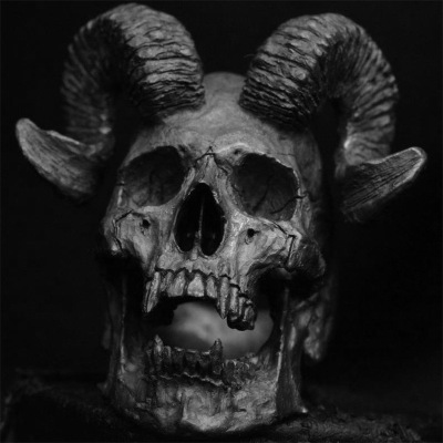 Vintage Punk Gothic Satanic Demon Sorath Ram Head Skull Ring Men Stainless Steel Biker Ring Baphomet Jewelry Gift ► Photo 1/3