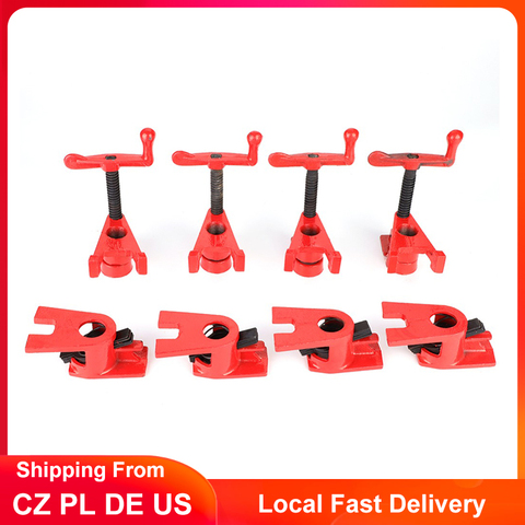 4 Set Woodworking Clamp 3/4 Inch Quick Release Heavy Duty Wood Metal Pipe Clamps Cast Iron Fixture Carpenter Tools ► Photo 1/6