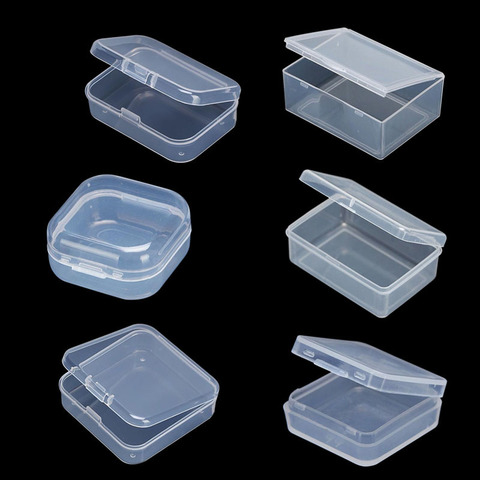 Small Clear Plastic Storage box, Beads Containers Box with Lid for Storage, mini Items Crafts Hardware Tools collection ► Photo 1/6