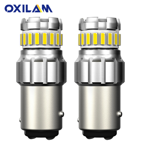 2Pcs 1200LM 1157 LED Canbus P21/5W Bay15d Led Lamp Bulb for Car Brake Stop Back Up Lights Turn Signal Lamp White Yellow 12V ► Photo 1/6