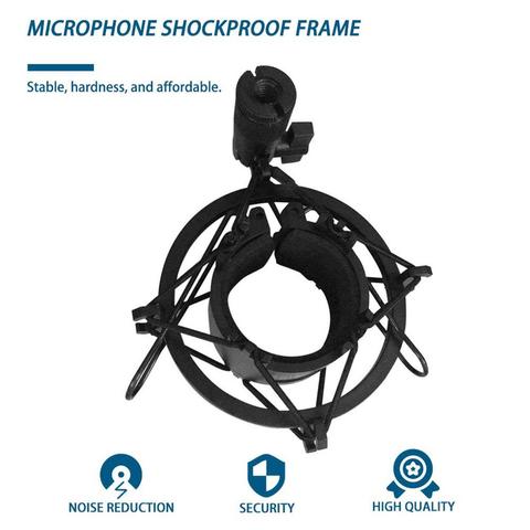 Universal 3KG Bearable Load Mic Microphone Shock Mount Clip Holder Stand Radio Studio Sound Recording Bracket Professional ► Photo 1/6