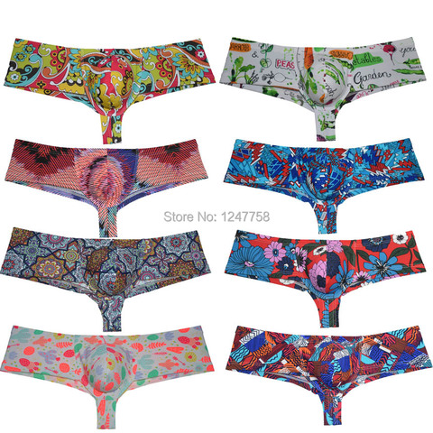 Male Panties Boxers Men Underwear U Convex Pouch Underpants Trunks Bokserki Brazilian Bikini Printed Homewear Shorts ► Photo 1/6