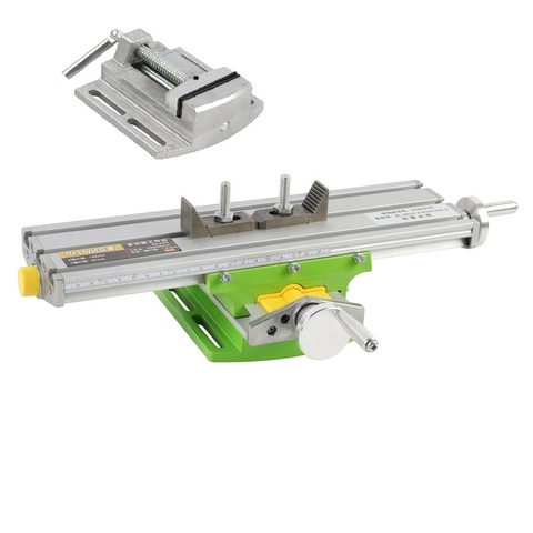 Precision multifunction Milling Machine Bench drill Vise worktable X Y-axis adjustment Coordinate table+2.5