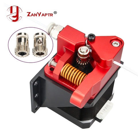 Aluminum Upgrade Dual Gear Mk8 Extruder for Extruder CR10 CR-10S PRO RepRap 1.75mm 3D Parts Drive Feed double pulley ► Photo 1/6