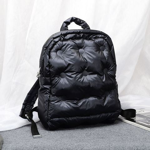 2022 Autumn Winter Brand Women Backpack New European Fashion Casual Space Cotton Quilted Padded Shoulder Bag Business Backpack ► Photo 1/6
