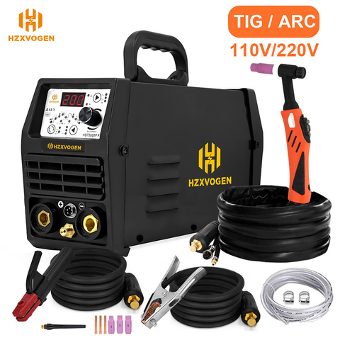 220V HZXVOGEN TIG200P Tig Welder 2 In 1 Pulse  Arc MMA Welding Machine 2T 4T HF Argon Welding Fit 0.5-8mm Solder Wire ► Photo 1/6