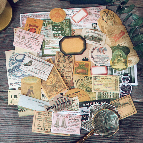 45pcs/bag Vintage junk journal grocery shop stickers DIY scrapbooking album diary happy planner decorative stickers ► Photo 1/5
