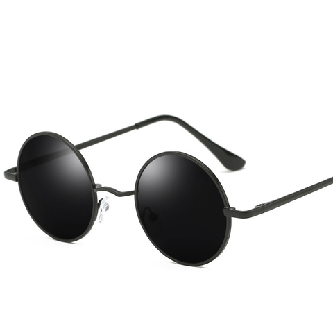Retro Punk Style Round Polarized Sunglasses  Men Women Brand Designer Round Metal Frame  High Quality  Sun Glasses UV400 ► Photo 1/5